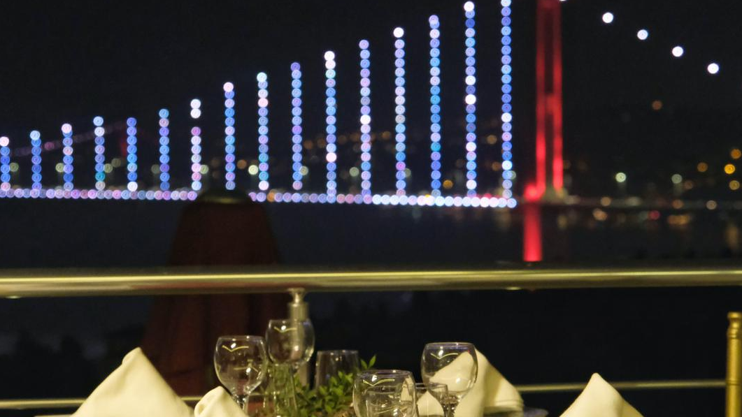 the bosphorus bridge in istanbul and the best kebab in istanbul